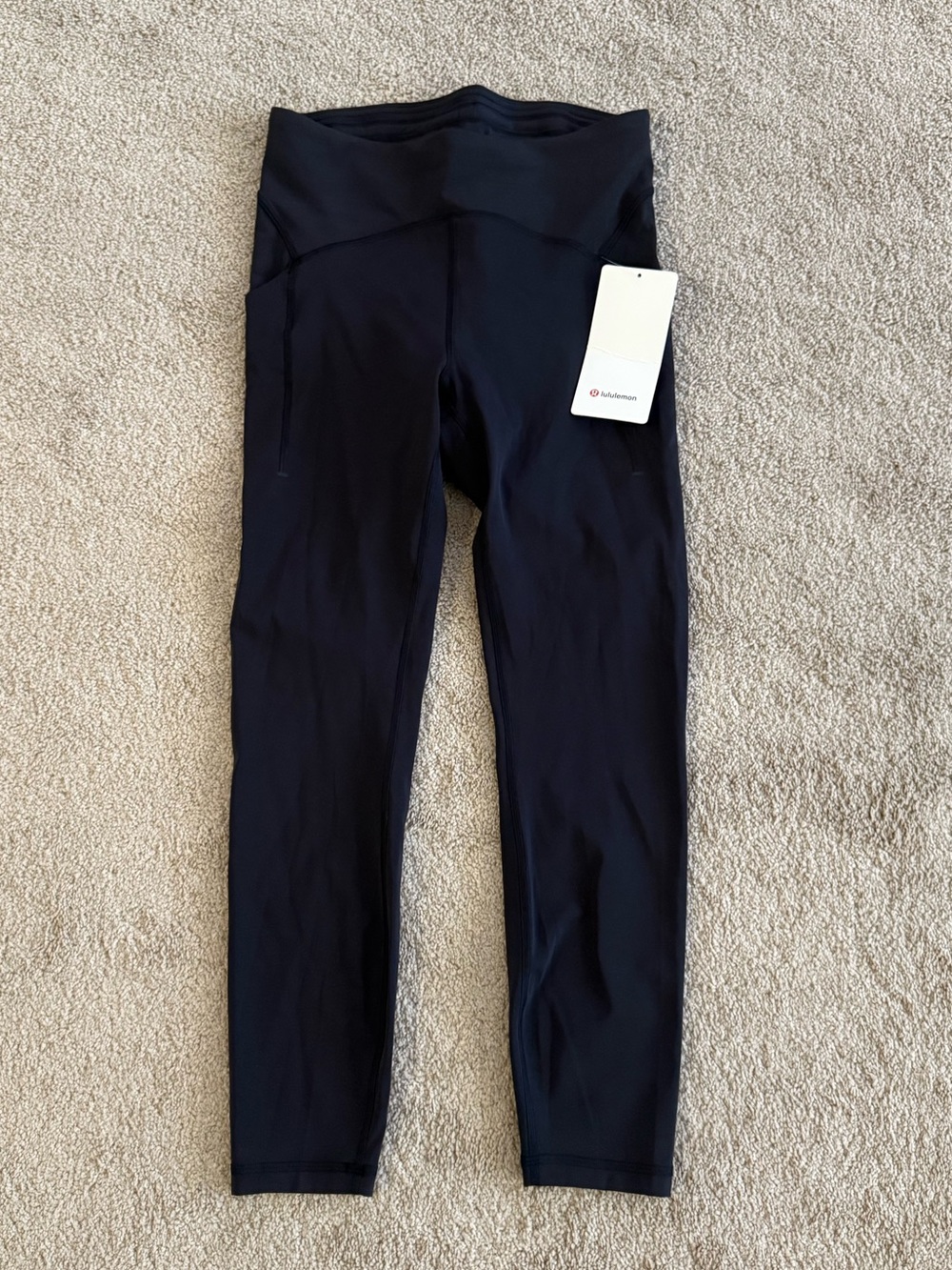 2021 Lululemon Power Thru High Rise Tight 25 Black Leggings Pockets Size 8 NWT - Picture 6 of 10